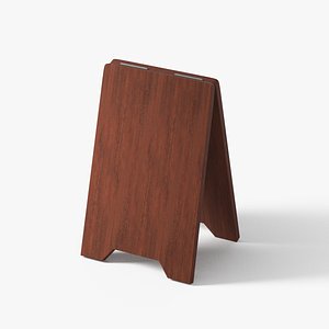Wooden standing board III 3D model