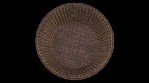 3D model Medieval Wicker Basket  Game Ready Prop