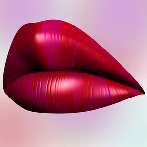 Création graphique Lips 3D (Bouche design) Inspiration: LV www