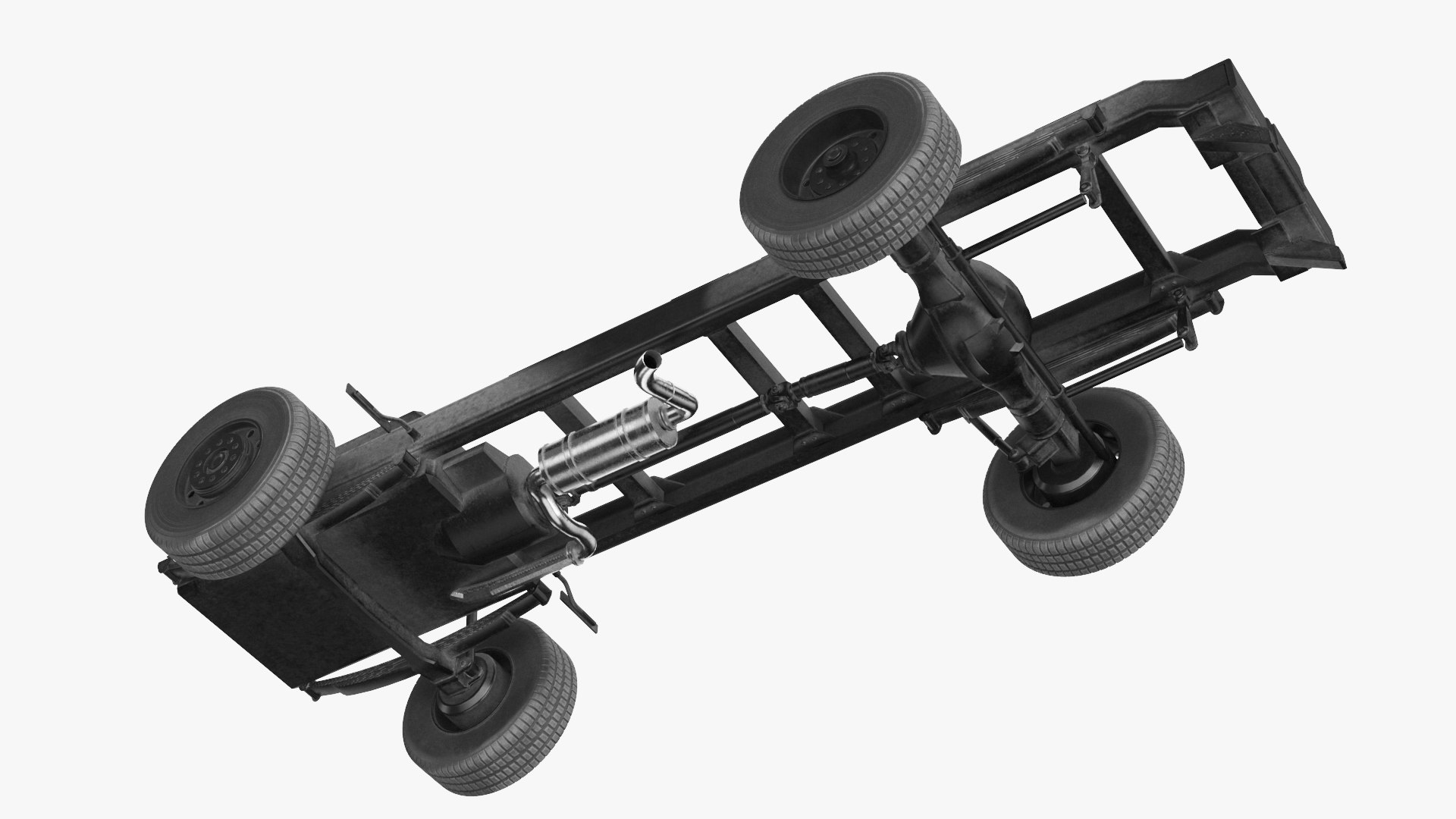 Simple Truck Frame Chassis Model - TurboSquid 1435498