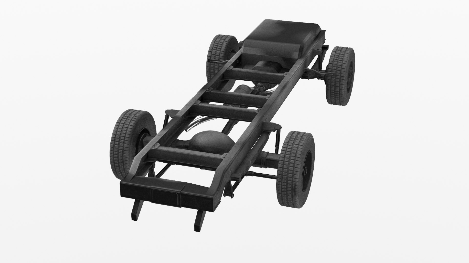 Simple Truck Frame Chassis Model - TurboSquid 1435498