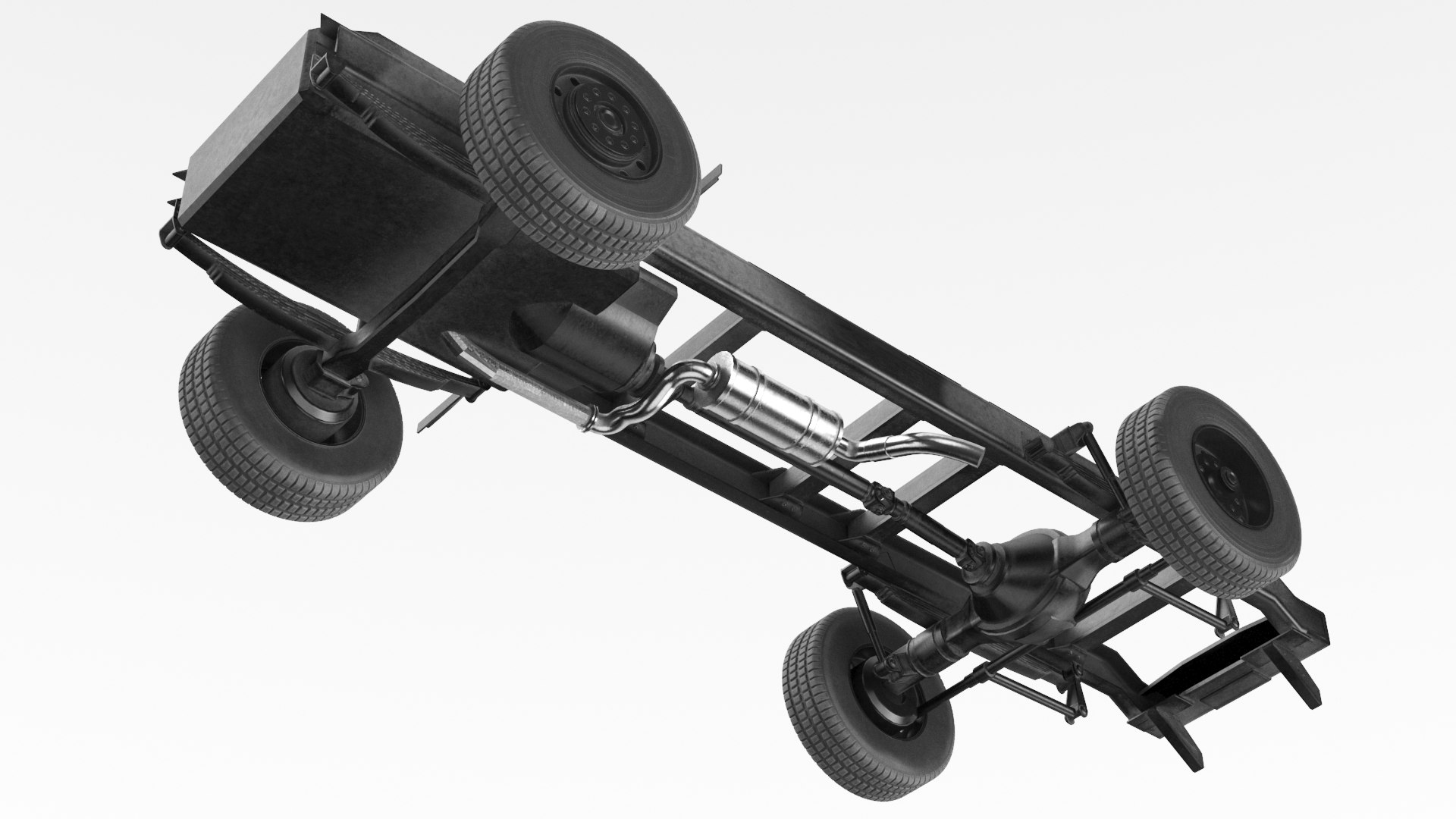 Simple Truck Frame Chassis Model - TurboSquid 1435498