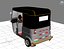 indian rickshaw black 3D model