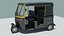 indian rickshaw black 3D model