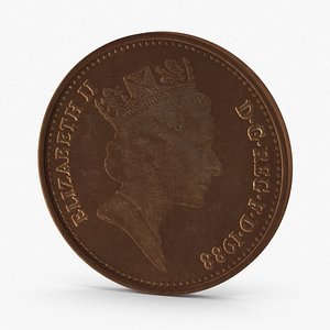 2 Pence Coin Aged