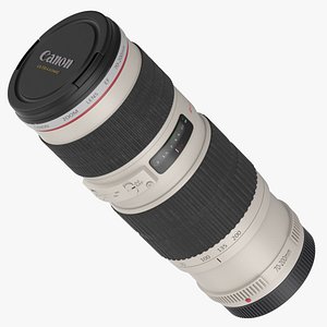 canon 70-200mm f4 l 3D model