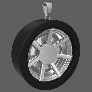 Simple Chrome Wheel Pendant model
