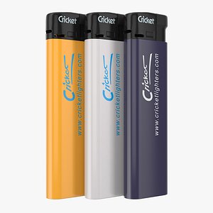 Cricket Lighters 3D Models Set