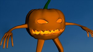 3ds max jack o lantern halloween pumpkin