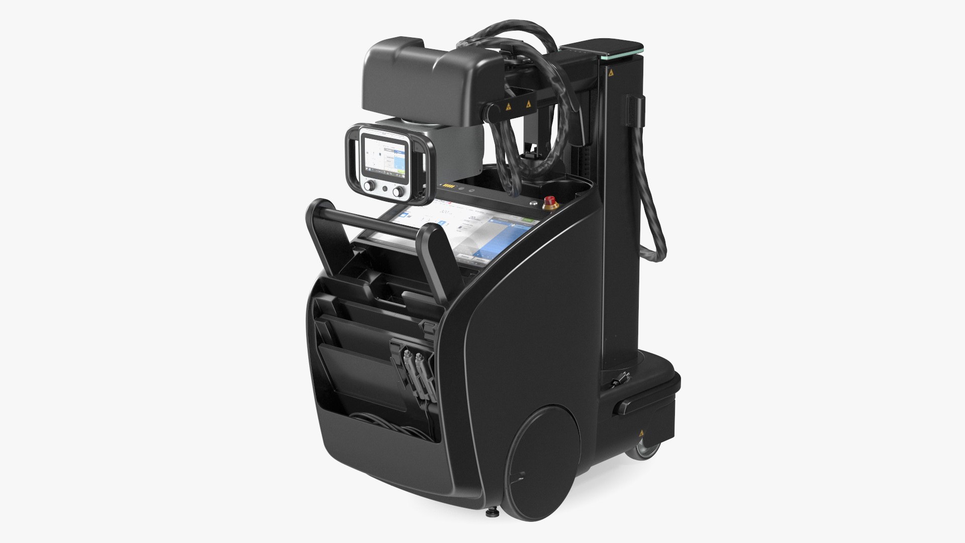 Mobile X-ray Machine Black 3D model preview