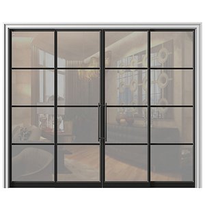 3D Sliding doors in Loft style
