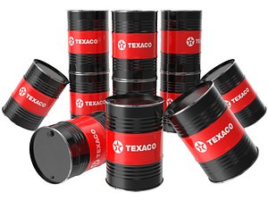 3D model Texaco oil barrel