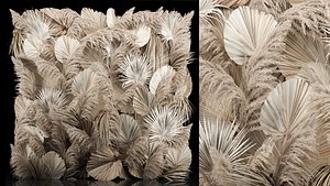 Wedding Decor Arch Wall Dried Flowers Pampas Grass 3D