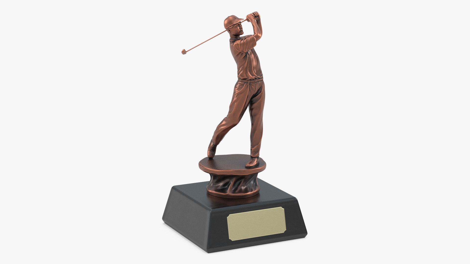 Golf Sport Trophy Bronze 3D model preview