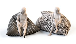 Floor triangular cushion chair