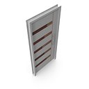 Modern Design White Metal Steel Door with Wooden Details model