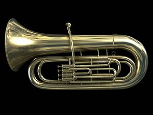 3d musical instrument tuba model