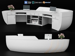 Modern Curved Reception Desk Curved Office Counter Table
