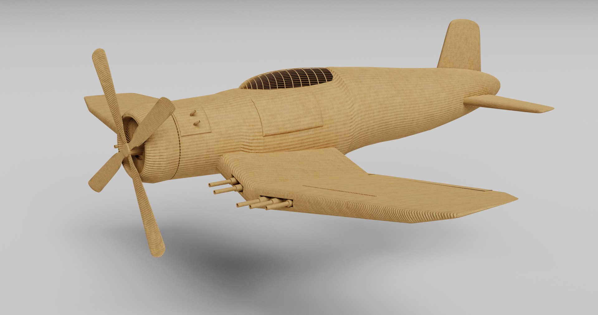 Cardboard store model airplane