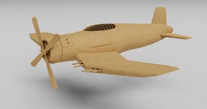 Cardboard airplane CORSAIR WARBIRD 3D model