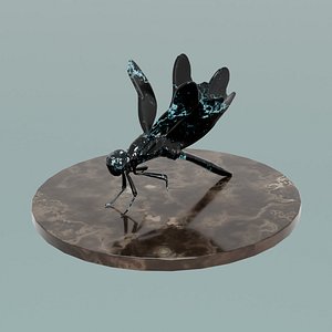 House Decoration Dragonfly Statue 3D model