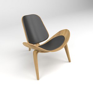 3D model hans wegner lounge chair