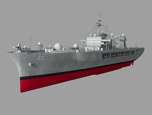 uss battle ship 3D model