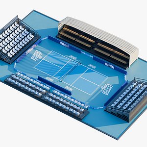 Pickleball Court PBR Textured