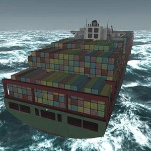 xin los angeles ship 3d model