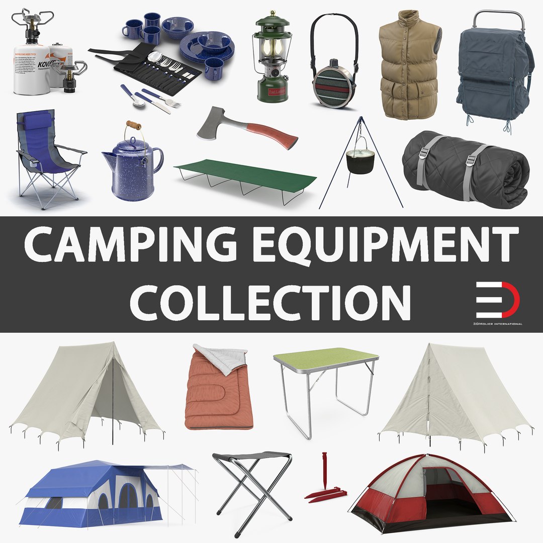Camping Equipment Collection 2 3D model preview