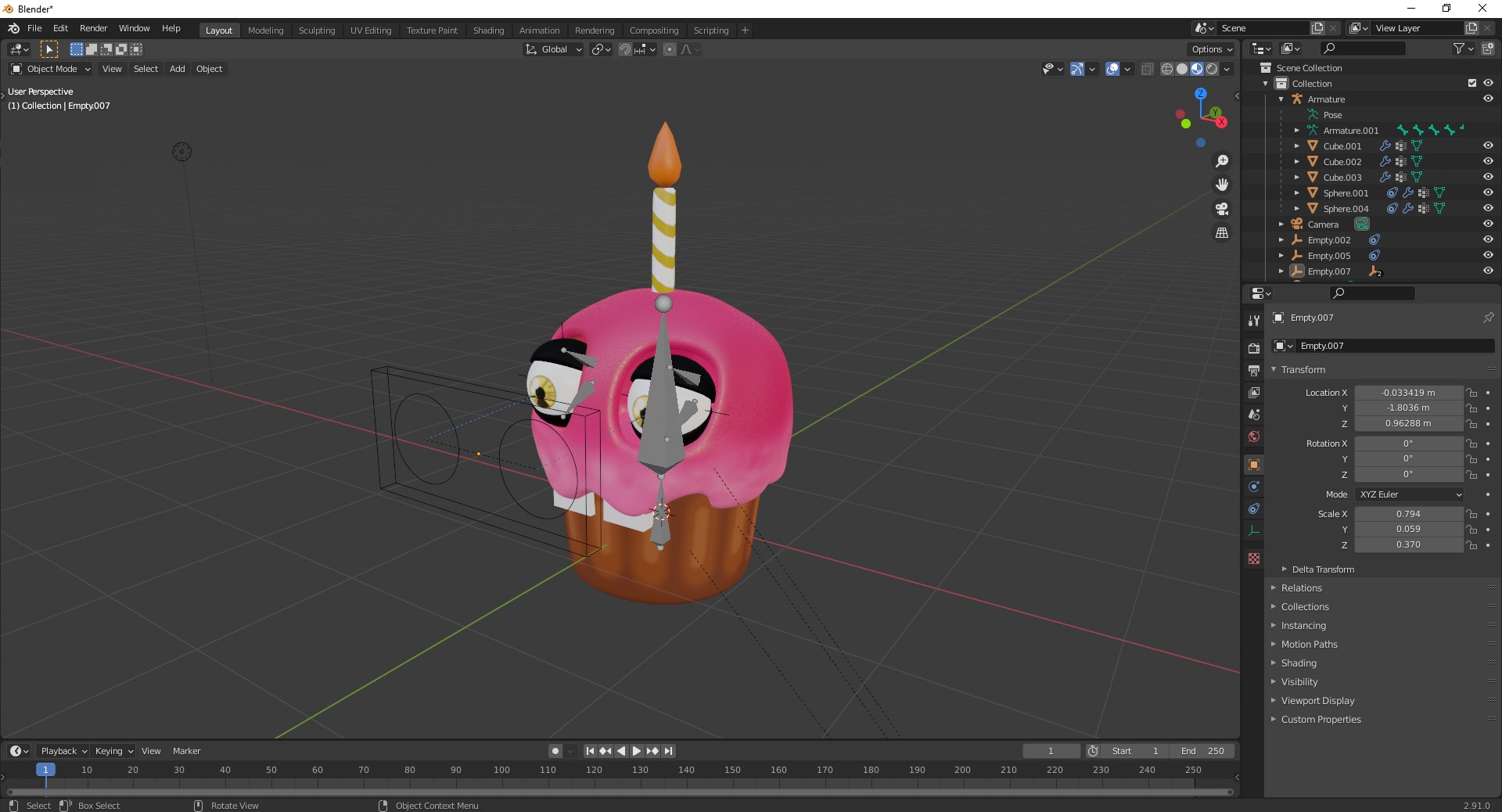 3D Fnaf 1 Cupcake model - TurboSquid 2127061