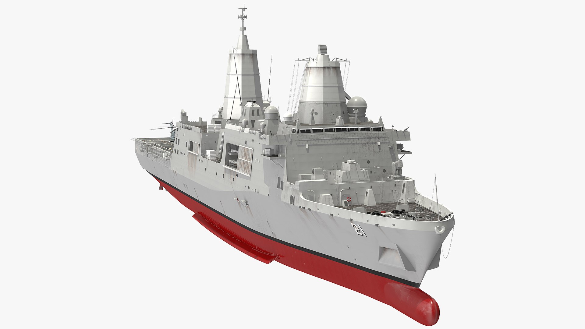 San Antonio Class with Sikorsky MH 53 Pave Low 3D model preview