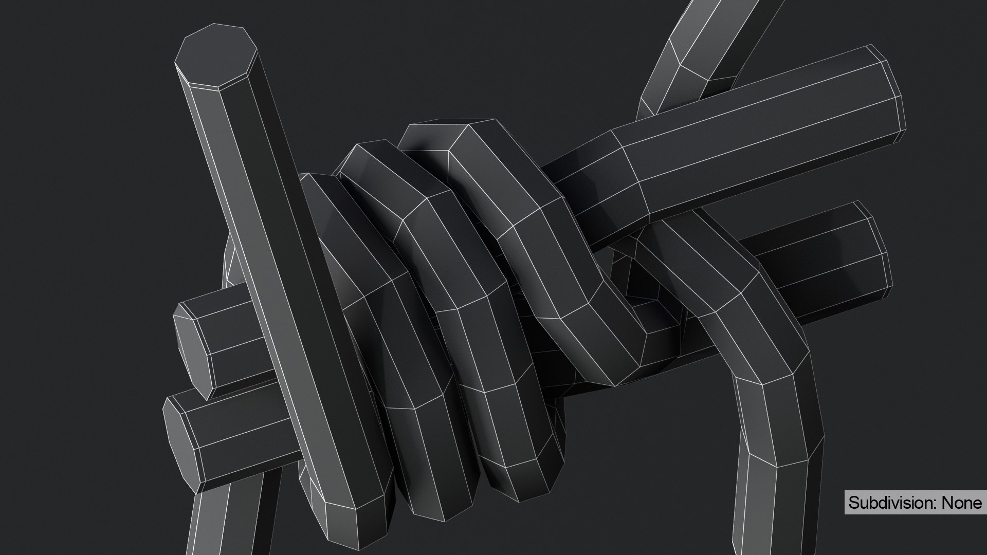 3D barbed wire spline model https://p.turbosquid.com/ts-thumb/9l/KO6zHg/Dhj5kd8S/ren_06_0/jpg/1598135181/1920x1080/fit_q87/7caa019efae369f342223c42b0b99d6ba1344d45/ren_06_0.jpg