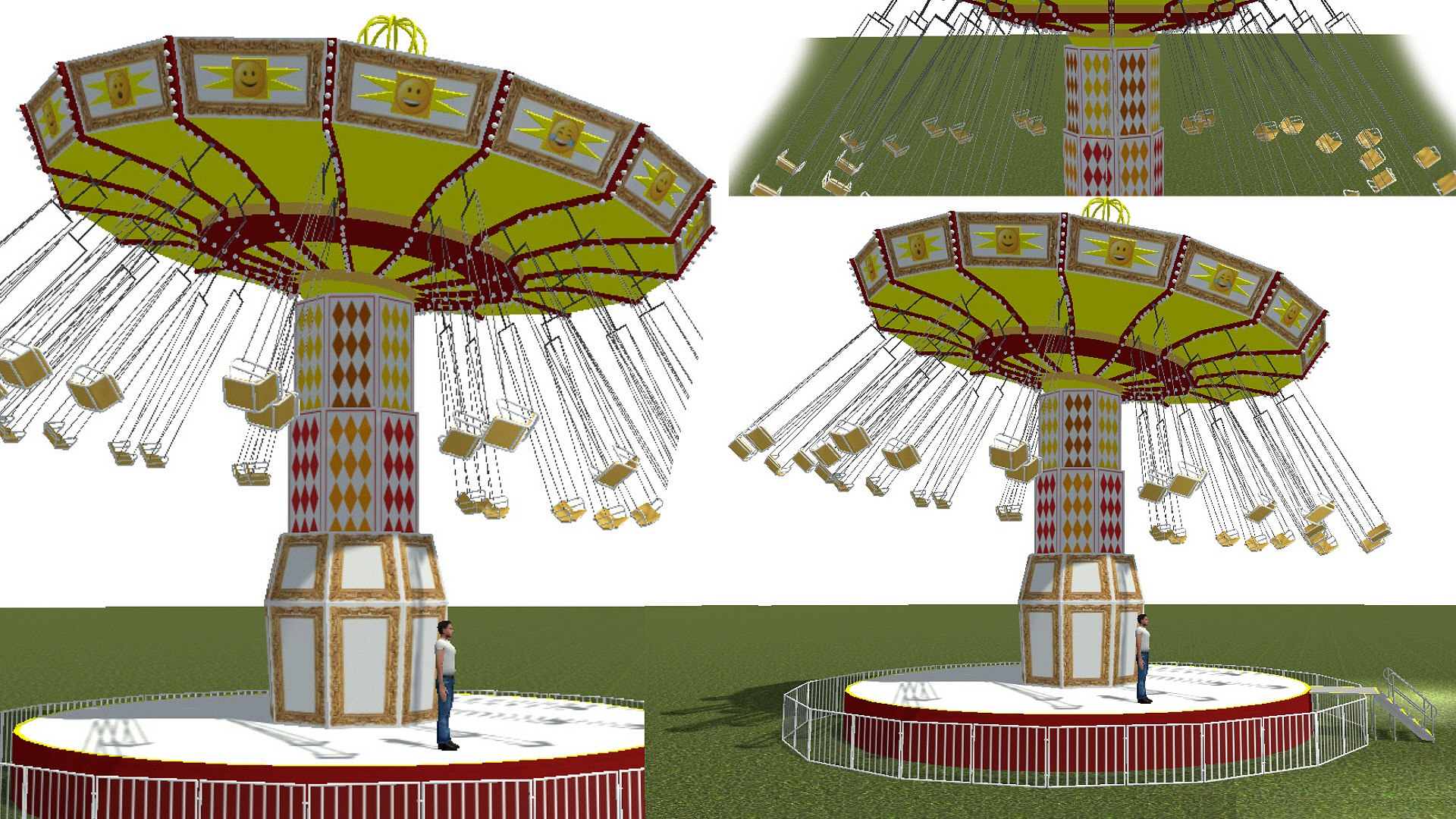 Classic Swings Carnival Ride 3D - TurboSquid 1793649