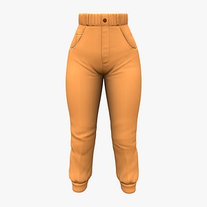 Sunny Brown Elastic High Waist Holiday Pants