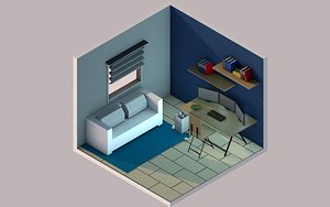 3D room table model