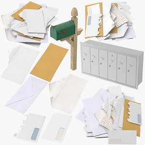 3D mailboxes mail envelopes box
