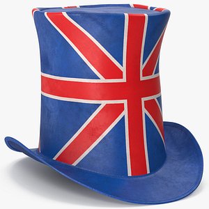 Union Jack Top Hat 3D model