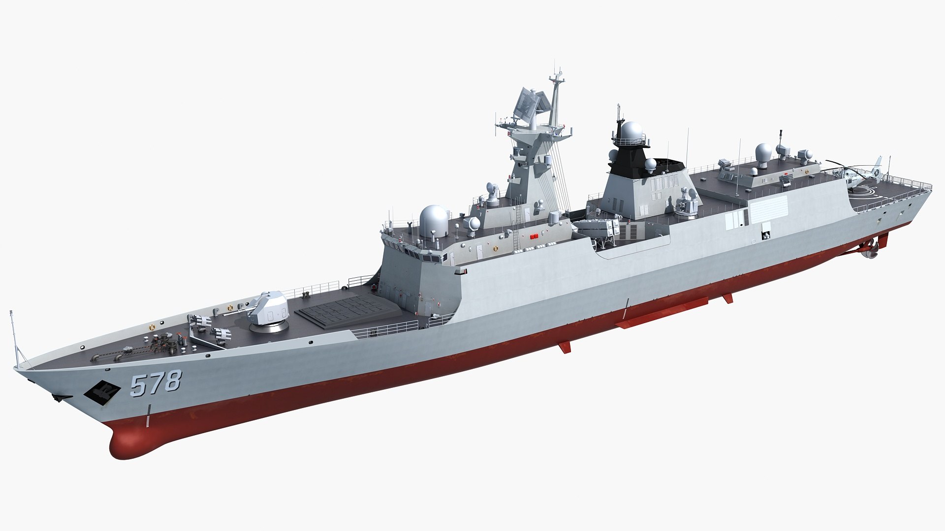 Chinese Navy Type 054A Frigate 3D - TurboSquid 1940336