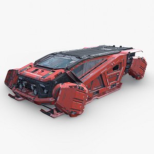 Sci Fi Flying Car - Cyberpunk Van model