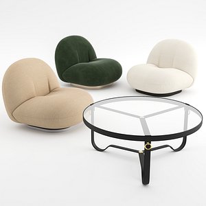 pacha lounge chair gubi 3D
