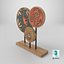 Ornamento a dischi con stampa multicolore