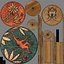 Ornamento a dischi con stampa multicolore