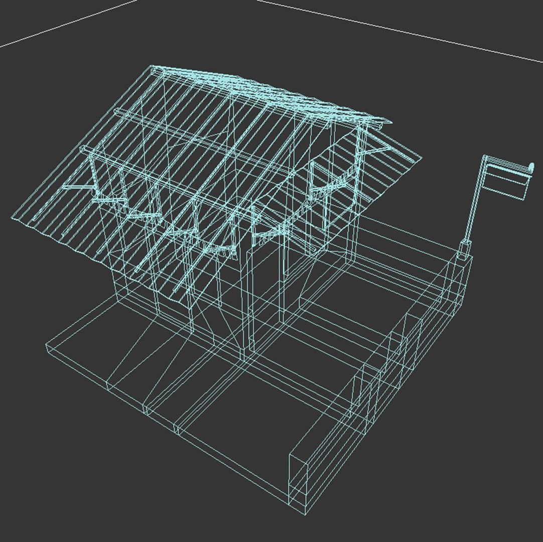 3D Indonesian Village Security Post AKA Pos Kamling Model - TurboSquid ...