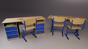 School Furniture 3D