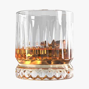 3D whiskey glass