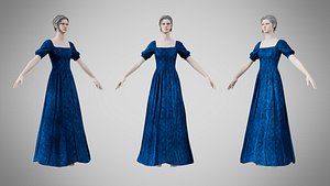 3D Dress 27 Sapphire Mist Velvet model