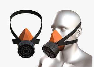 Gas mask helmet military combat fantasy cyborg