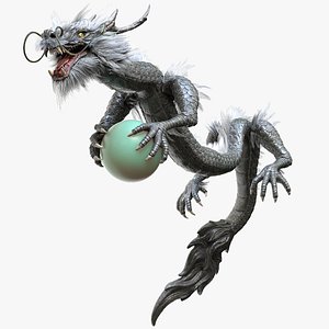 Realistic OrientalDragon 3DRigged