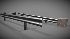 Crashbarrier 3D model